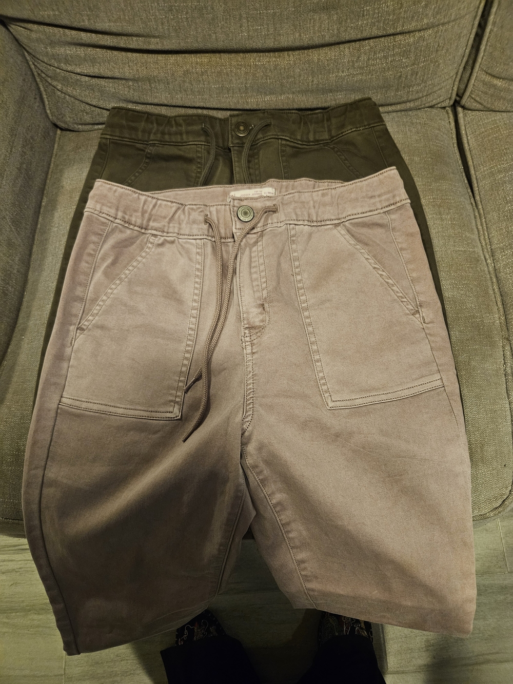 Set Of SO Women's Dual-Tone Drawstring Shorts - Olive and Taupe